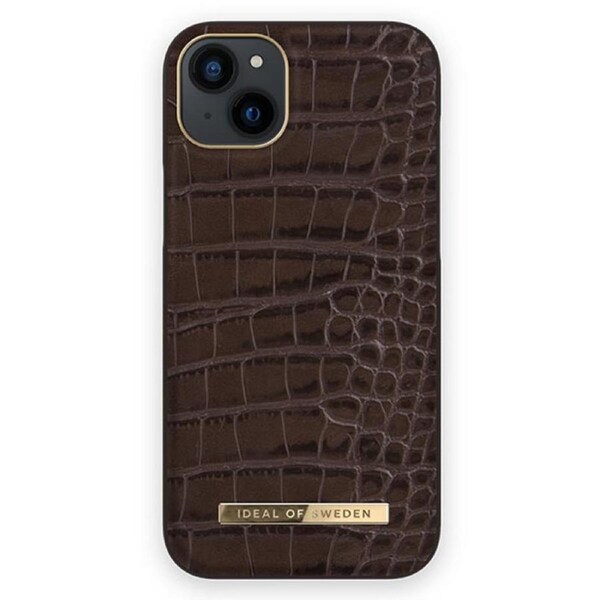 Ideal of Sweden Deep Walnut Croco Case (Suits iPhone 14 Plus)