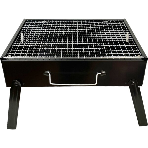 Mini Portable Foldable Charcoal Grill BBQ Grill Outdoor - Matte Black