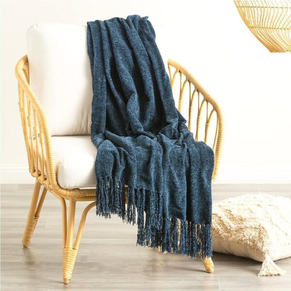 Newland Polyester Chenille Throw 130 x 170 Cms Opal