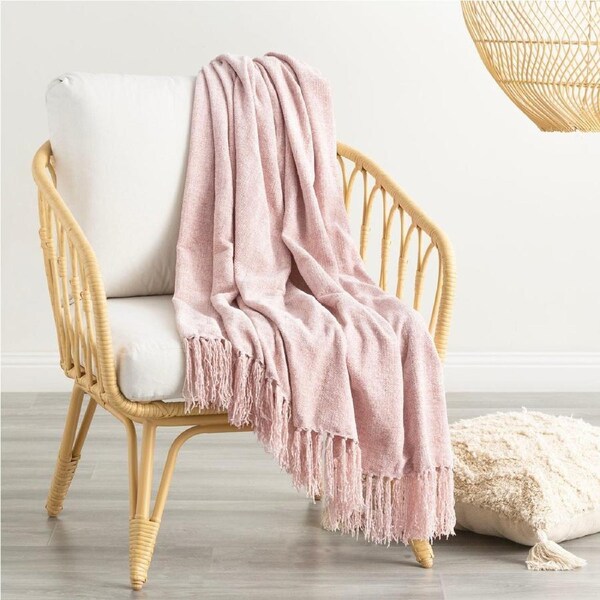 Newland Polyester Chenille Throw 130 x 170 Cms Lotus