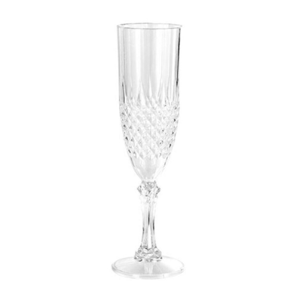 10x 230ml Champagne Flutes Glasses Crystal Deco Reusable Party Wine Cocktail Cup