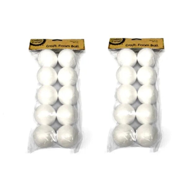 40 x White Polystyrene Styrofoam Foam Ball Millinery DIY Art Craft Project 5CM