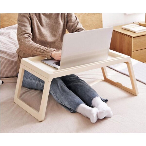 CARLA HOME Multifunction Laptop Bed Desk with foldable legs for Home Office (White)