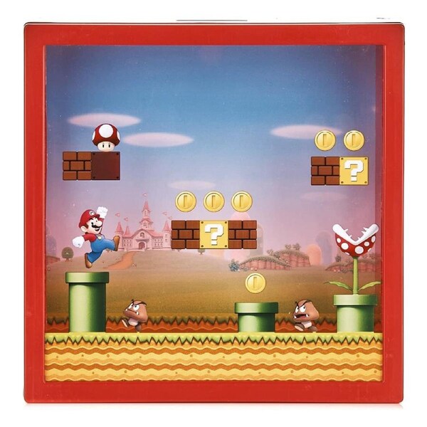 Paladone Super Mario Videogame Themed Novelty See Through Money Box Cube 8y+