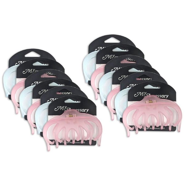 12x My Accessory Melrose Hair Styling Clip Octopus Frosted Accessory 10.5cm Asst