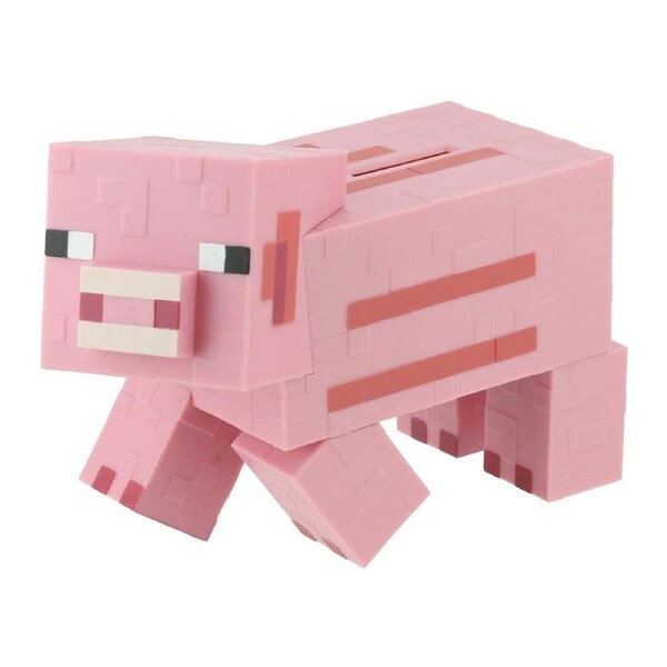 Paladone Mojang Minecraft Pig Mob Childrens/Kids Themed Videogame Money Bank 3y+