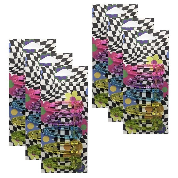 30pc Hair Accessories Duck Women's 6cm Clips Styling Transparent Multi Colour