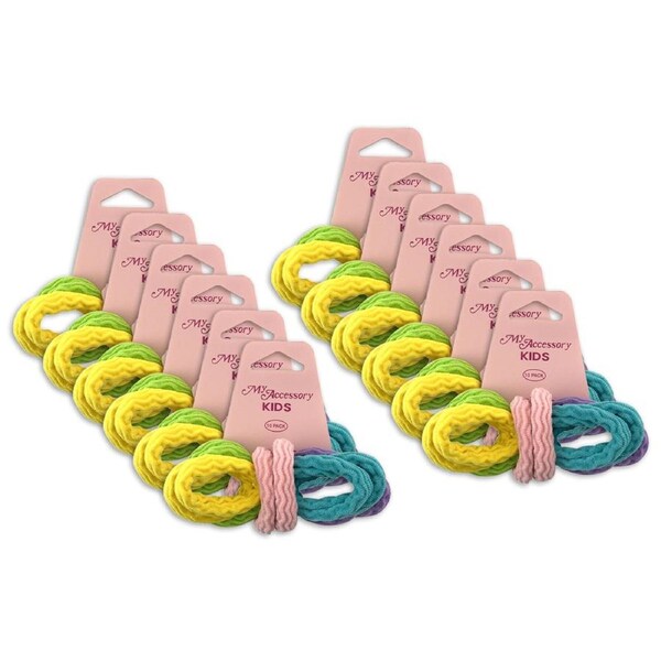120pc My Accessory Kids/Girls Styling Hair Ties Band Childrens Wave Multi Colour