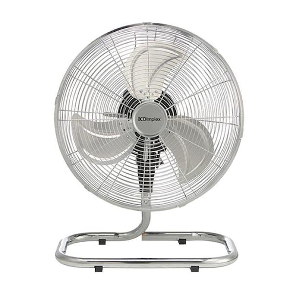 Dimplex DCFF40CH High Velocity Electric Ocillating Floor Fan Chrome