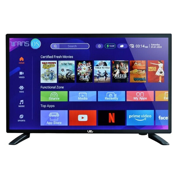 UEC 24 inch Smart TV ELED T/T2 12VDC ( 9- 32V )With Android and Bluetooth