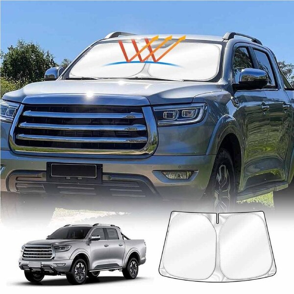 WindScreen Sun Shade for GWM Cannon-X/L 2021-Onwards Blocks UV Rays Foldable Custom Wind Screen Sun Visor Protector