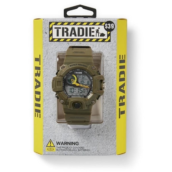 Tradie Men's Analogue Digital Watch - Khaki
