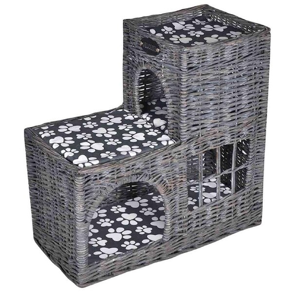Willow Cat Tree Pet House/Bed/Castle/Scratching Post with Cushion vidaXL