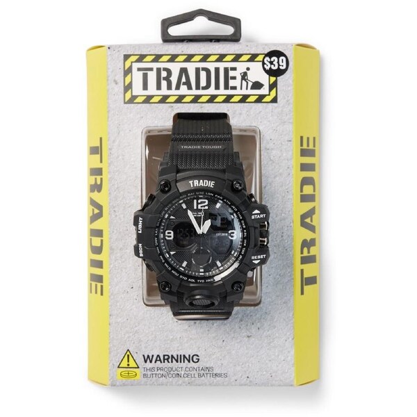 Tradie Men's Analogue Digital Watch - Black