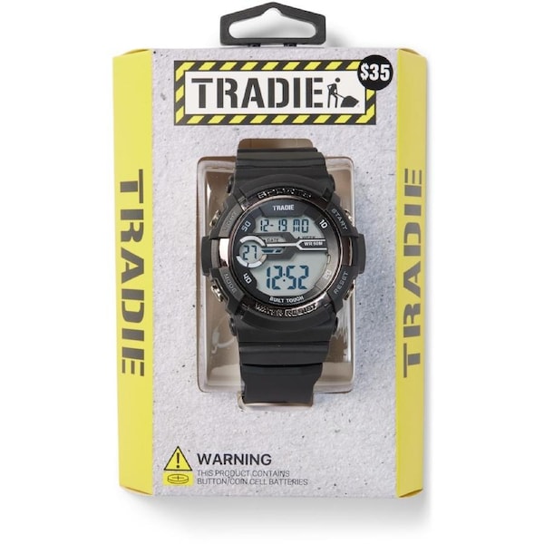 Tradie Men's Digital Watch - Black