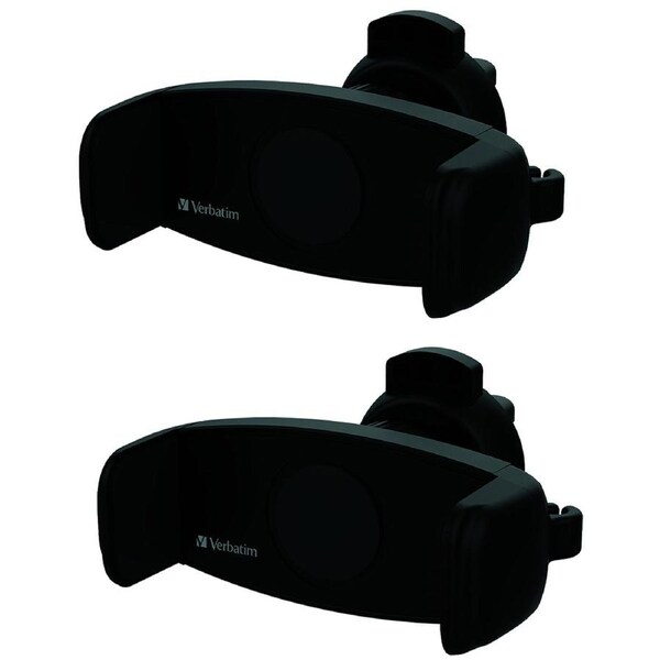 2x Verbatim Universal Mount Car Air Vent Holder Dock Bracket For Mobile Phone BK