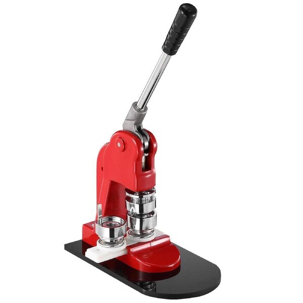 Button Badge Maker Machine Kit DIY Pin Press 32mm 1000 Buttons Making Supplies Paper Cutter Metal Shell Pin Back Clear Cover PVC Film