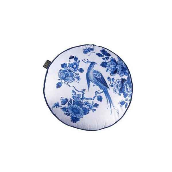Bedding House Blue Bird Round Filled Cushion - 40cm x 40cm