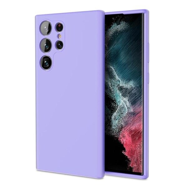 ZUSLAB Galaxy S23 Ultra 5G Case Nano Silicone Shockproof Gel Rubber Bumper Protective Cover for Samsung (2023) - Purple