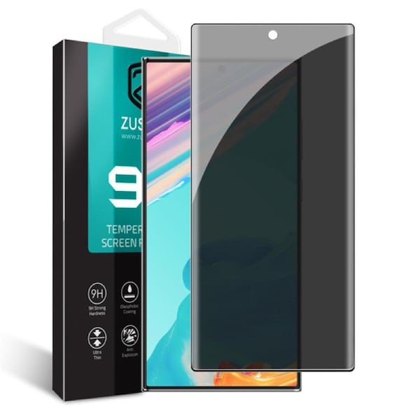 ZUSLAB Galaxy S23 Ultra Privacy Screen Protector Tempered Glass Case Friendly 9H Hardness Anti Spy for Samsung (2023)