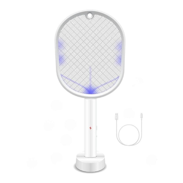 2 in 1 Rechargeable Mosquito Swatter - Electronic Fly Insect Bug Zapper Racket