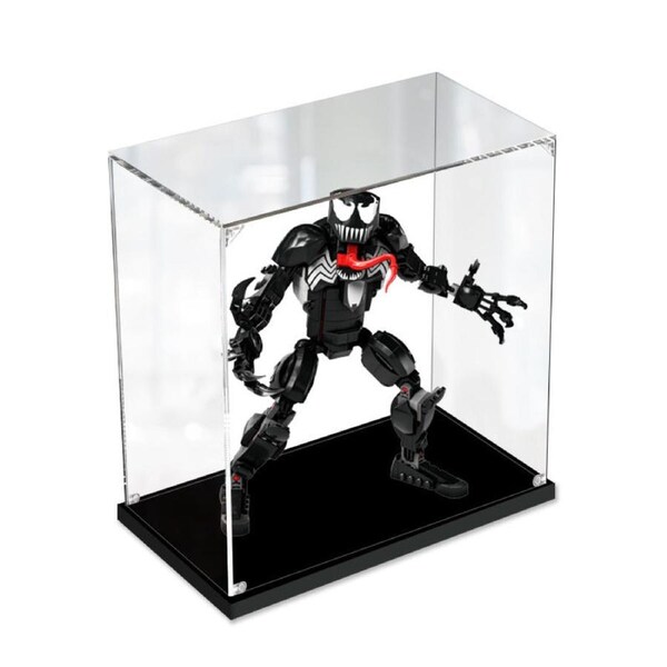 Acrylic Display Case for LEGO 76230 Marvel Spider-Man Venom Figure Storage Box Dust Proof Glue Free
