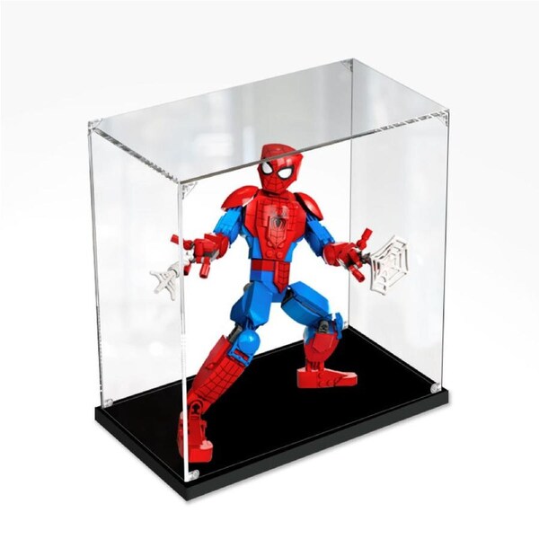 Acrylic Display Case for LEGO 76226 Marvel Spider-Man Figure Storage Box Dust Proof Glue Free