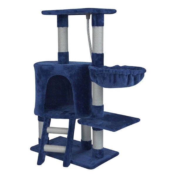 96cm Blue Cat Tree Multi Level Scratcher