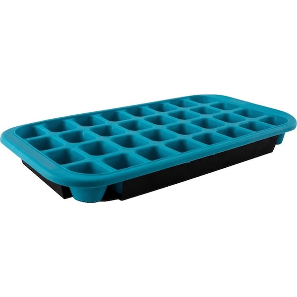 Avanti 32 Cup Silicone Ice Cube Tray with Carry Tray - Blue