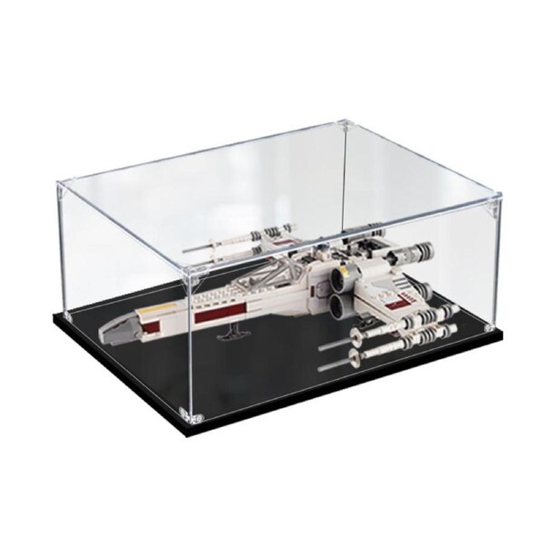 Acrylic Display Case for LEGO 75301 Star Wars Luke Skywalker’s X-Wing Fighter Figure Storage Box Dust Proof Glue Free