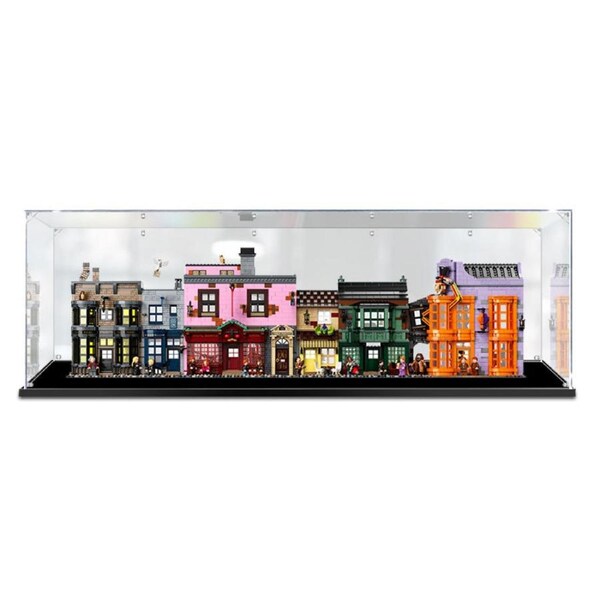 Acrylic Display Case for LEGO 75978 Harry Potter Diagon Alley Figure Storage Box Dust Proof Glue Free