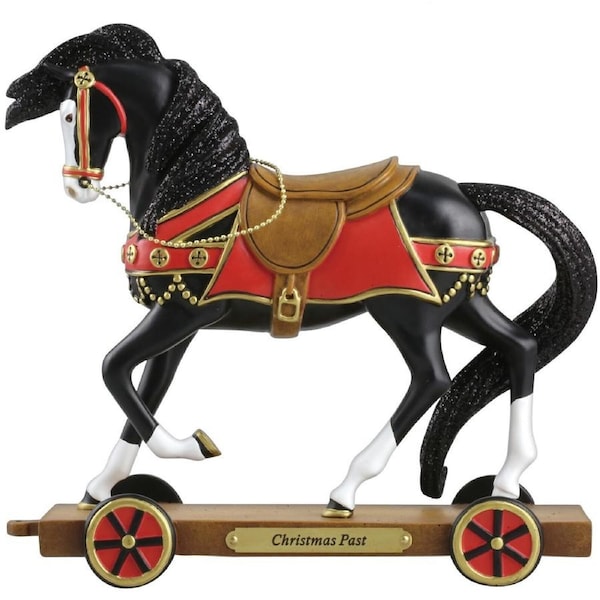Trail of Painted Ponies - Christmas Past Black Horse Figurine