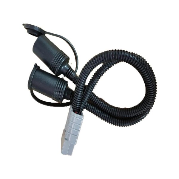 Blue Bar 50a Anderson Plug to Dual 16a Female Cig Socket Adaptor