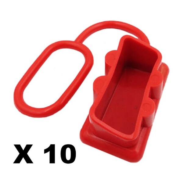 Dust Cap Red x10 to Suit 50 Amp Anderson Plug Dual Battery 50a End Cap