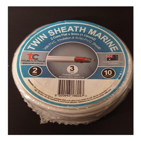 3mm Tinned Dual Core Wire x 10m Automotive and Marine Use