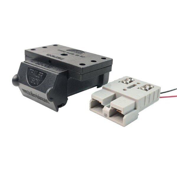 Trailer Vision 50 amp Anderson Plug Top Mount Connector Assembly with Screw Contact Plug