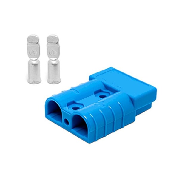 50 amp Anderson Plug Blue (Single) inc Terminals