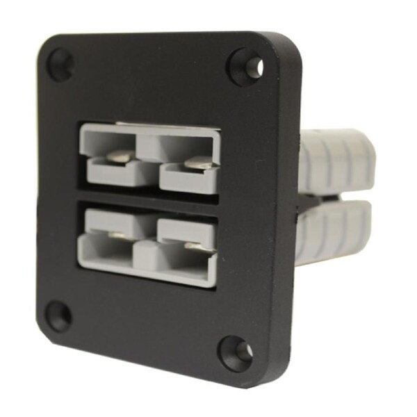 Dual 50a Anderson Connector Panel Mount with Plugs