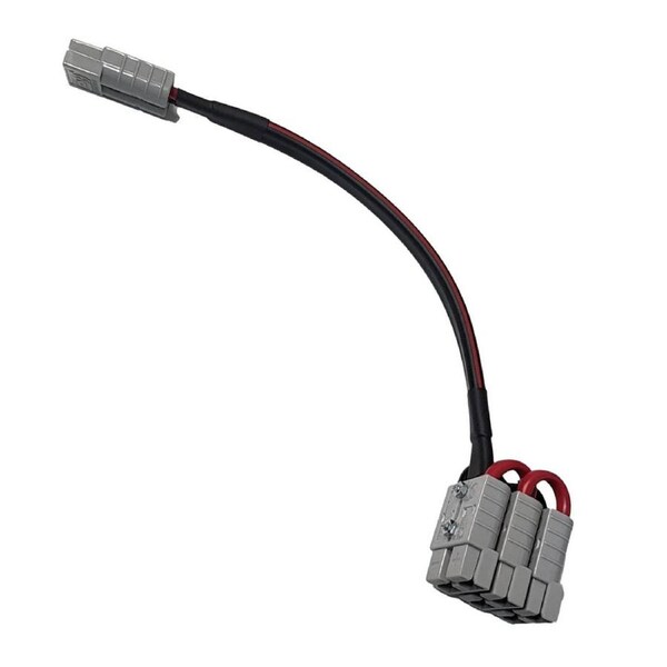 Triple 50a Anderson Style Plug to Single 50a Adaptor 300mm Long 8 B&S Cable