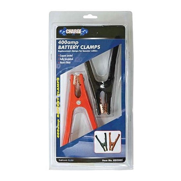 Charge Battery Clamps 400 amps 2pc Fully Insulated