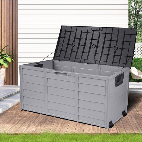 Livsip Outdoor Storage Boxes Box 290/310L/490L 290L-Black&Grey