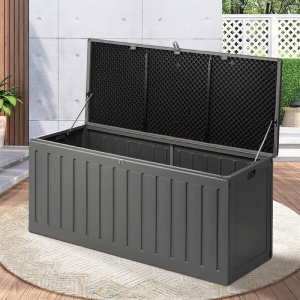 Livsip Outdoor Storage Boxes Box 290/310L/490L 490L-Black&grey