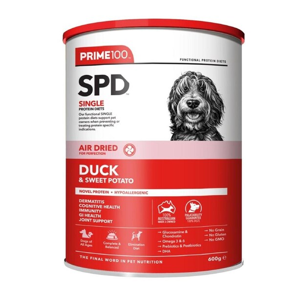 PRIME100 SPD Air Duck & Sweet Potato Adult Dry Dog Food 600G