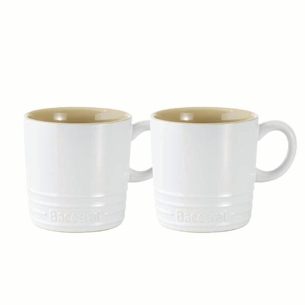 Baccarat Le Connoisseur Set of 2 Espresso Cups 90ml 6X6cm - White