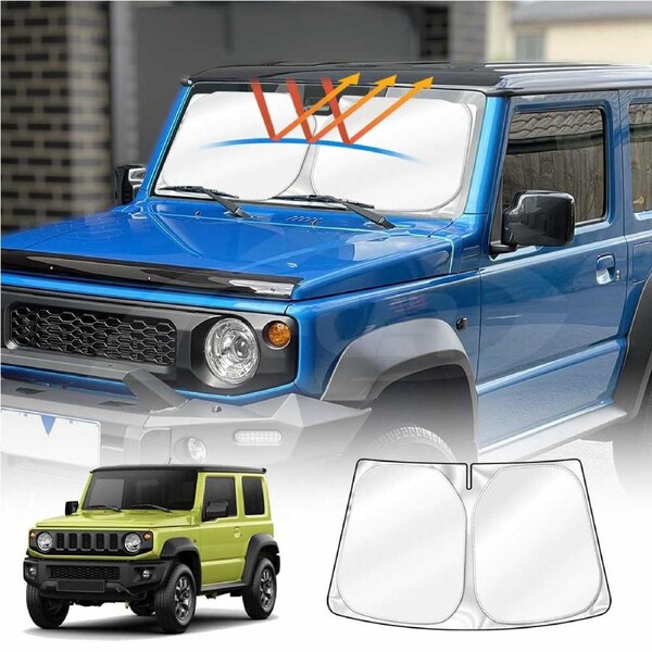 WindScreen Sun Shade for Suzuki Jimny 3-Door 2018-Onwards Blocks UV Rays Foldable Custom Wind Screen Sun Visor Protector