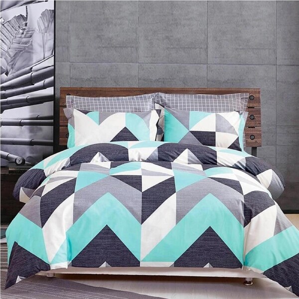 Gioia Casa Cotton Fully Reversible Quilt Cover Set Modern City Super King