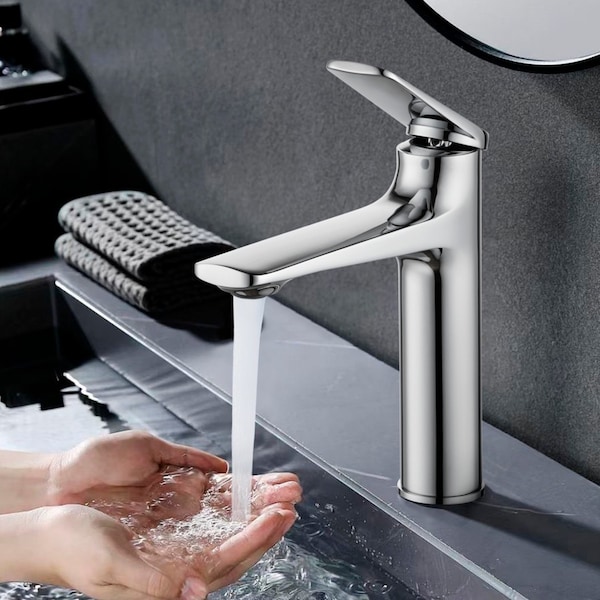 Bathroom Tap Round Mixer Taps Sink Basin Faucet WELS Silver