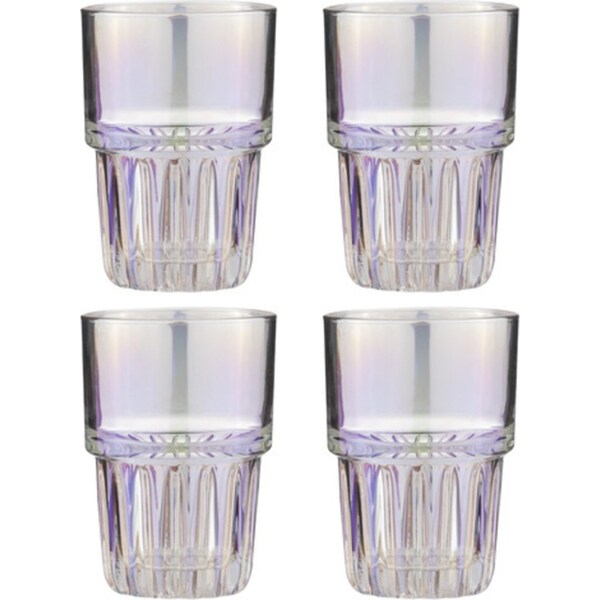 4pc Tempa Skye Opal Highball Glass Drinking Tumbler 8.5x8.5x12cm Drink/Glassware