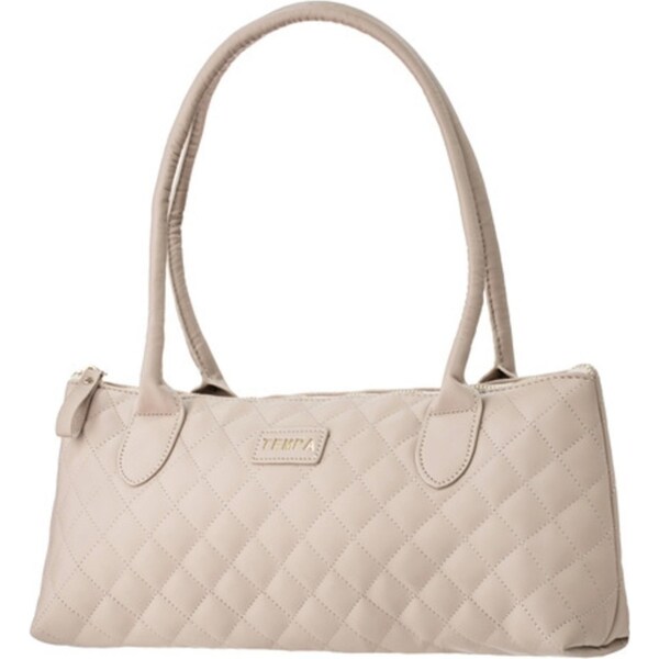 Tempa Quilted Insulated 750ml Wine/Alcohol Carry Purse w/Handles BPA Free Latte