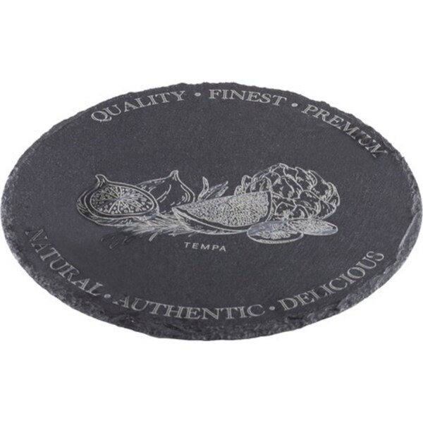 Tempa Tuscany Food Serving Lazy Susan 30x30x2cm Slate Black Kitchen/Entertaining